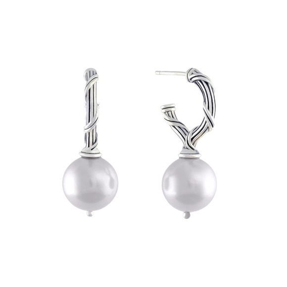 NWT Peter Thomas Roth Sterling Silver & White Pearl Earrings David Yurman - Picture 2 of 6